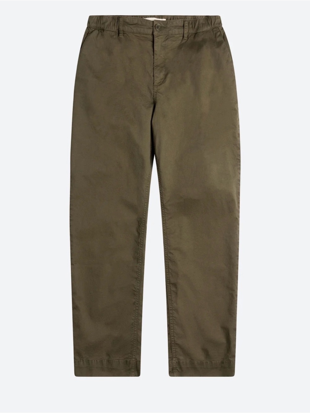 Men's Olive Straight-Fit Chinos